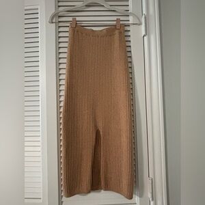 Ribbed Tan Women's Skirt